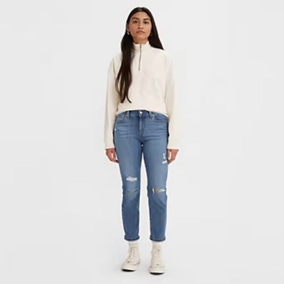 LEVIS BOYFRIEND MID-RISE WOMEN'S JEANS 6 28 New - Picture 2 of 6